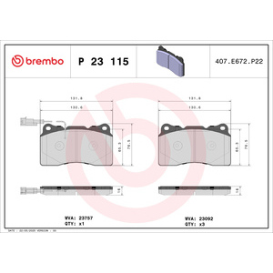 Kit de plaquettes de frein, frein à disque