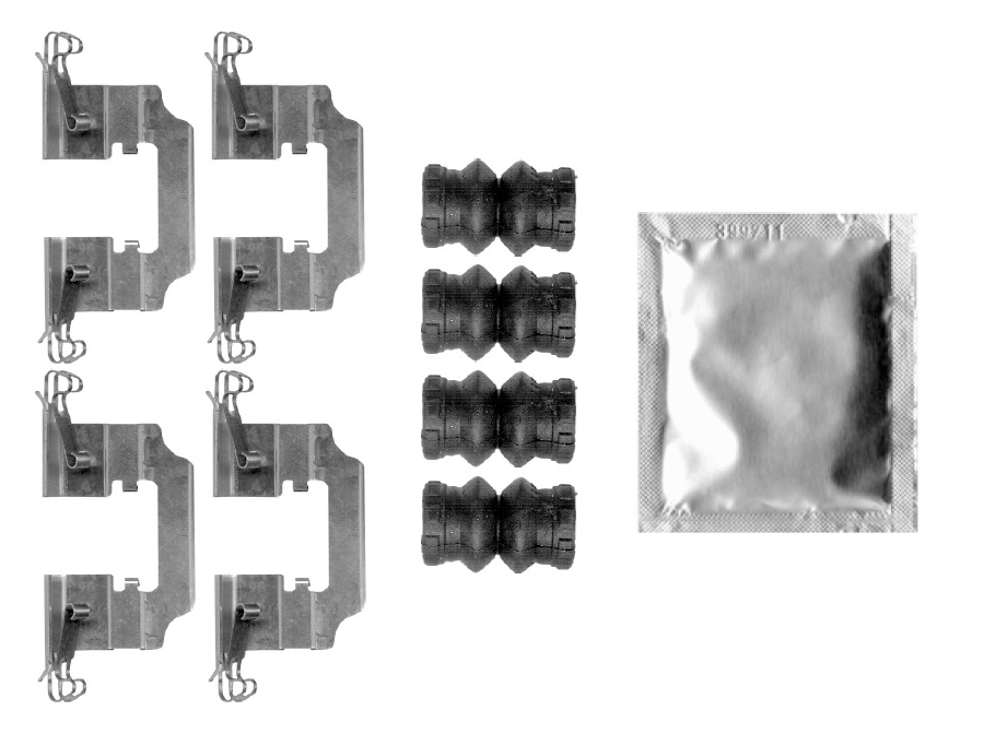 BOSCH 1 987 474 768 - Kit d'accessoires, plaquette de frein à disque