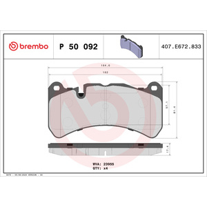 Kit de plaquettes de frein, frein à disque