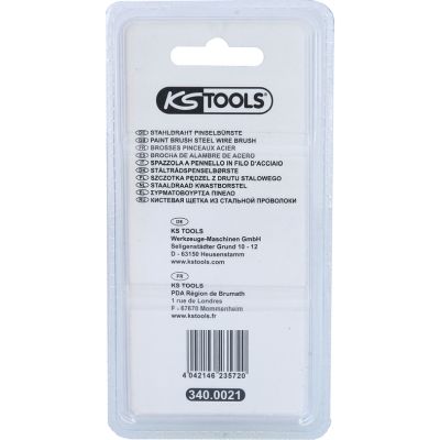 KS TOOLS 340.0021 - Steel wire brush 0,5mm, Ø 30mm 3