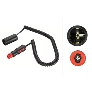 HELLA 8KA007589-091 - Câble électrique, prise allume-cigare