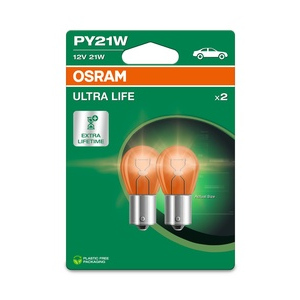 PY21W ULTRALIFE ampoule orange blister 2 pièces