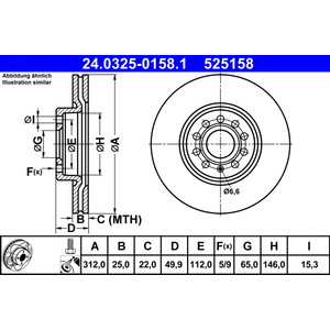 1x disque de frein avant ventilé POWERDISC