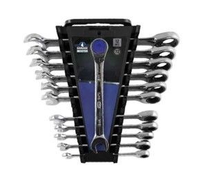 SET 12 CHEI COMBINATE CU CLICHET 8-19 MM GARAGEMEISTER GM53871
