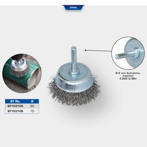 Jar brush, Ø 75 mm with 6 mm holder