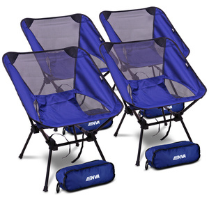 4x Chaise de camping pliante - Ultra compacte
