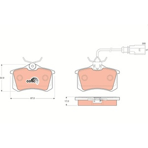 Kit de plaquettes de frein, frein à disque