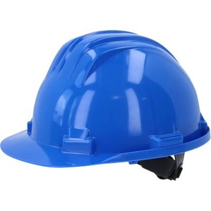 Work protective helmet, removable headband, blue