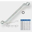 Brilliant Tools BT012906 - Double ring spanner, offset, 18 x 19 mm 0