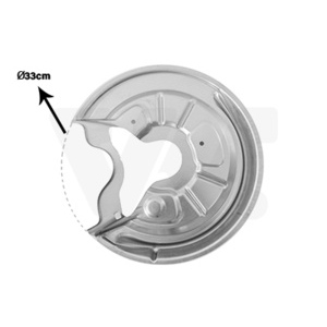 Plaque de protection du disque de frein arrière gauche