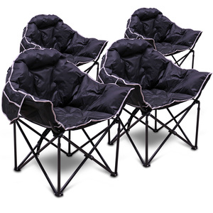 4x Chaise de camping rembourrée - Moon Chair - Pliable