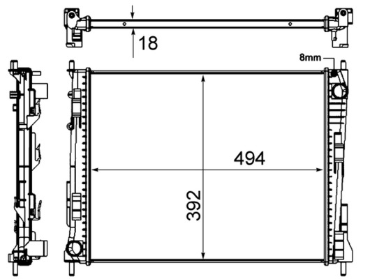 MAHLE CR 921 000S - Radiateur, refroidissement du moteur