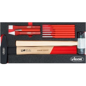 Jeu de pinces, marteaux et burins - Nombre d'outils : 11