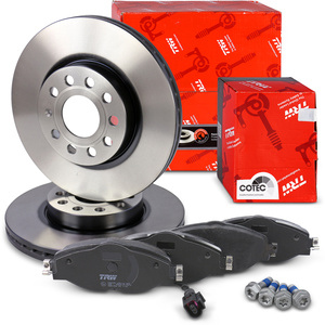 Disques de frein + plaquettes de frein avec contact d'avertissement avant