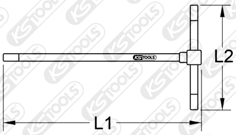 KS TOOLS 158.5202 - 3 Way T-handle Torx wrench T15 1