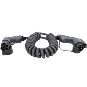 Câble de charge spiralé type 2 vers type 1 7,4 kW, 32 A, 230 V, mode 3, 5m