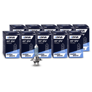 10x Ampoule H7 55W 12V - SUPER WHITE --> jusqu'à 100% de lumière en plus