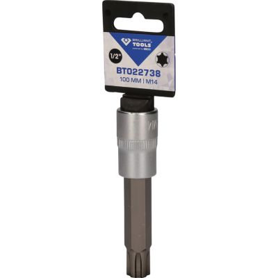 Brilliant Tools BT022738 - 1/2" RIBE bit socket, 100 mm long, M14 3