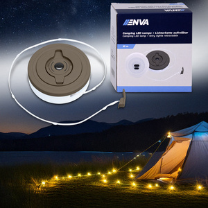 Lampe LED de camping + guirlande lumineuse enroulable 10 m - 1800mAh