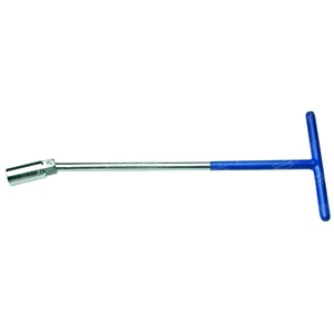 Douille pour bougie d'allumage avec poignée en T et articulation, 21 mm
