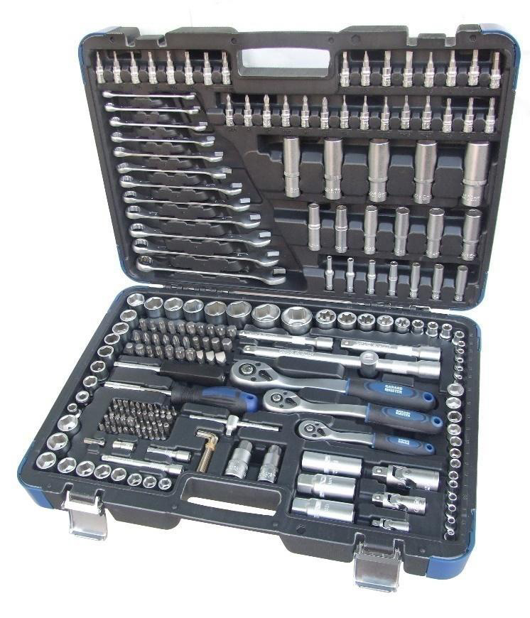TRUSA SCULE INDUSTRIALA 1/4, 1/2, 3/8 - 216 PIESE GARAGEMEISTER GM52840