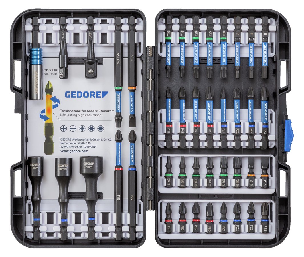 SET BI?I DE TORSIUNE S2 -42 PIESE GEDOREBLUE GED666-042