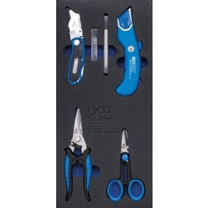 Garniture pour servante d'atelier 1/3 : Jeu de couteaux et de ciseaux - 6 pcs.