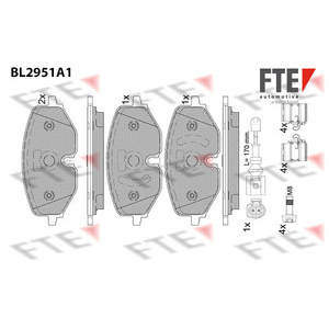 Kit de plaquettes de frein, frein à disque