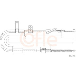 Tirette à câble, frein de stationnement