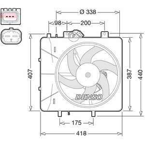 Ventilateur, refroidissement du moteur