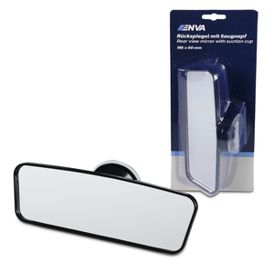 Miroir intérieur supplémentaire, -rétroviseur - avec ventouse - 185 x 60 mm