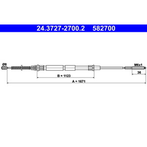 Tirette à câble, frein de stationnement