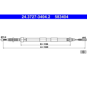 Tirette à câble, frein de stationnement