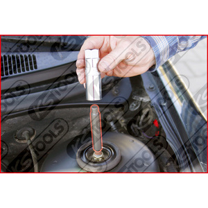 Embout de clé à douille, tige de vérin d’amortisseur